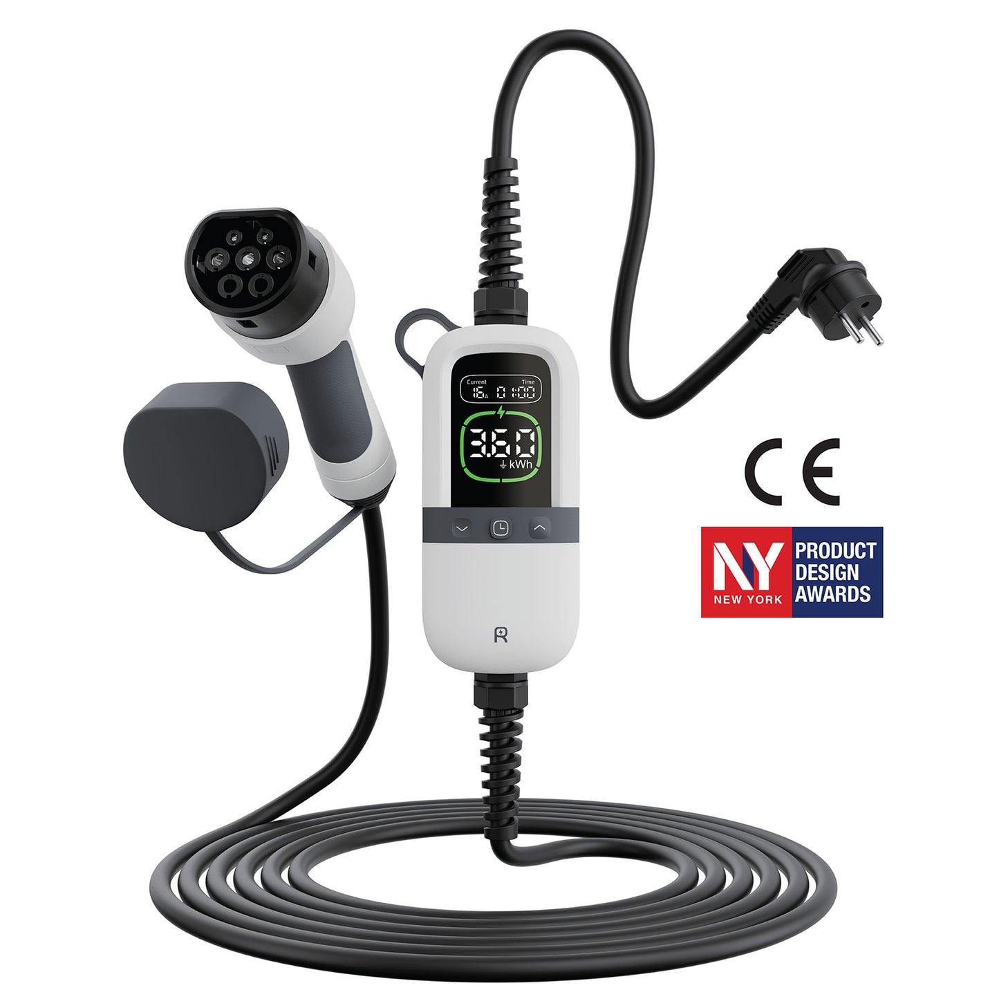 RHEIDON TECH Prijenosni 3,6kW EV punjač tipa 2, 7,5m kabel, IP65, Schuko utikač